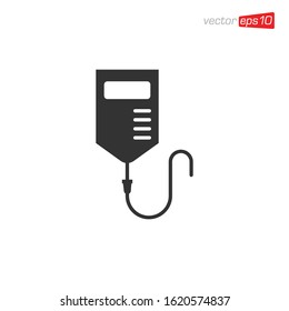 Bag Blood Icon Design Vector