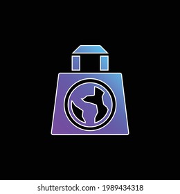 Bag blue gradient vector icon