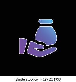 Bag blue gradient vector icon