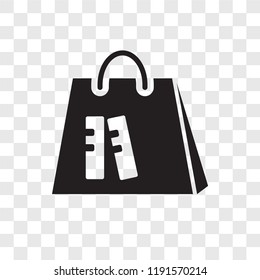 Bag of books vector icon isolated on transparent background, Bag of books transparency logo concept