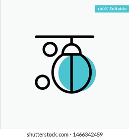 Bag, Boxer, Boxing, Punching, Training turquoise highlight circle point Vector icon. Vector Icon Template background