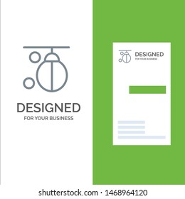 Bag, Boxer, Boxing, Punching, Training Grey Logo Design and Business Card Template. Vector Icon Template background