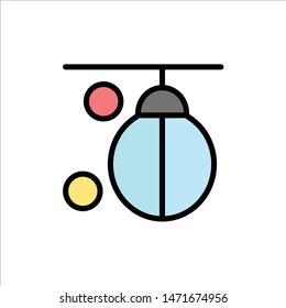 Bag, Boxer, Boxing, Punching, Training  Flat Color Icon. Vector icon banner Template