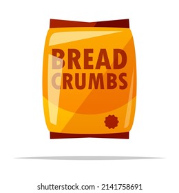 Bag of breadcrumbs vector isolated illustration