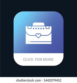 Bag, Briefcase, Love Mobile App Icon Design
