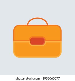 Bag, briefcase, office icon with flat style for your web design, logo, UI. illustration