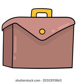 bag for businessman. cartoon emoticon. doodle icon drawing, vector illustration