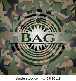 Bag  camouflage emblem. Vector Illustration. Detailed.