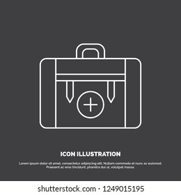 bag, camping, health, hiking, luggage Icon. Line vector symbol for UI and UX, website or mobile application