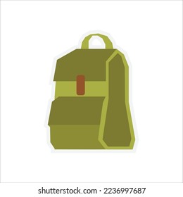 Bag For Camping Vector Illustration