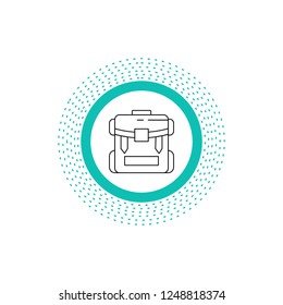 bag, camping, zipper, hiking, luggage Line Icon. Vector isolated illustration