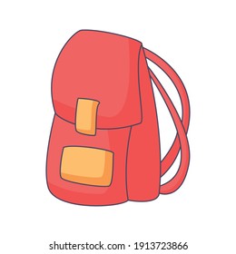 bag cartoon doodle hand drawn concept vector kawaii illustration.