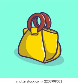 bag cartoon vector icon illustration for business
