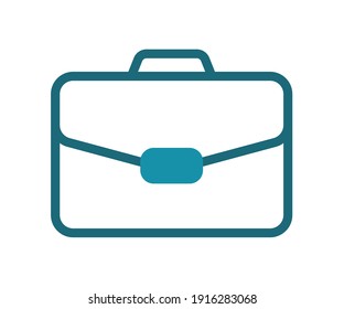bag case briefcase single isolated icon with solid line style