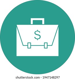 Bag, case, money icon vector image. Can also be used for Finance and Money. Suitable for use on web apps, mobile apps and print media.