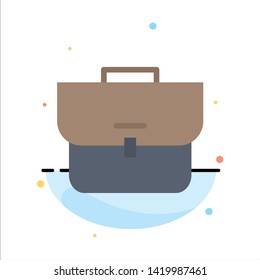 Bag, Case, Suitcase, Workbag Abstract Flat Color Icon Template