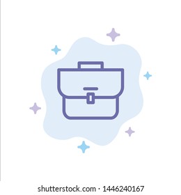 Bag, Case, Suitcase, Workbag Blue Icon on Abstract Cloud Background