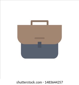 Bag, Case, Suitcase, Workbag  Flat Color Icon. Vector icon banner Template