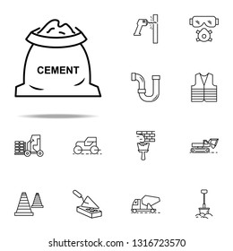bag of cement outline icon. Construction icons universal set for web and mobile