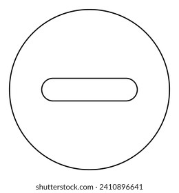 Bag of cement paper sack package component powder icon in circle round black color vector illustration image outline contour line thin style