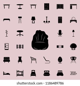 bag chair icon. Furniture icons universal set for web and mobile