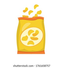 bag of chips vector illustration with flat design isolated on white background 