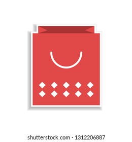 Bag, Christmas, gift 2 colored line sticker icon. Elements of Christmas in color icons. Simple icon for websites, web design, mobile app, info graphics