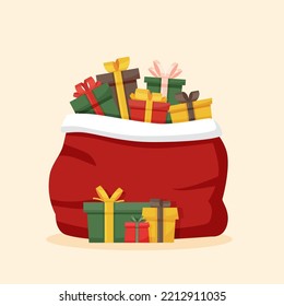 Bolsa con cajas de regalo de Navidad