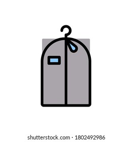 Bag clean cloth icon. Simple color with outline vector element of laundry icon for ui and ux, website or mobile application
