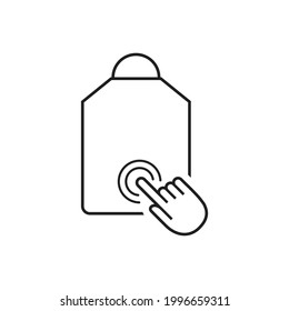 Diseño de icono de clic en la bolsa. ilustración vectorial