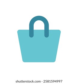 Bag clothing icon is a simple vector illustration of a shopping or tote bag, perfect for representing fashion, retail, and apparel branding.