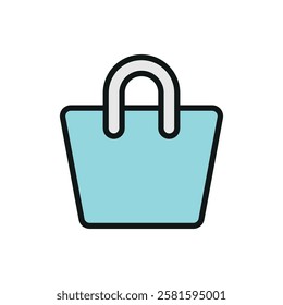 Bag clothing icon is a simple vector illustration of a shopping or tote bag, perfect for representing fashion, retail, and apparel branding.