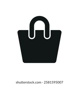 Bag clothing icon is a simple vector illustration of a shopping or tote bag, perfect for representing fashion, retail, and apparel branding.