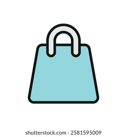 Bag clothing icon is a simple vector illustration of a shopping or tote bag, perfect for representing fashion, retail, and apparel branding.