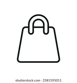 Bag clothing icon is a simple vector illustration of a shopping or tote bag, perfect for representing fashion, retail, and apparel branding.