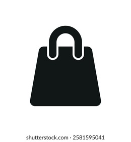 Bag clothing icon is a simple vector illustration of a shopping or tote bag, perfect for representing fashion, retail, and apparel branding.