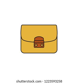 a bag or clutch vector icon,  graphic symbol isolated on white; vector illustration