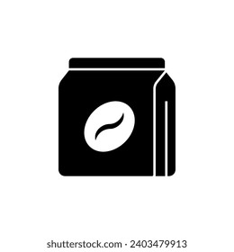 Bolsa de café icono negro