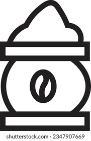 Bag Coffee Delivery Outline Icon