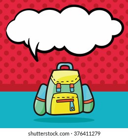 bag color doodle , speech bubble