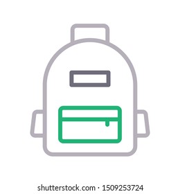 bag colour line vector icon