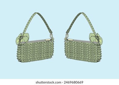 A bag is a common tool in the form of a non-rigid container, typically made of cloth, leather, paper, or plastic.