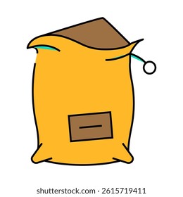 bag compost line icon vector. bag compost sign. isolated symbol illustration