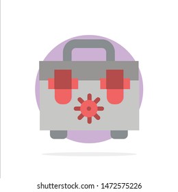 Bag, Construction, Tools Abstract Circle Background Flat color Icon