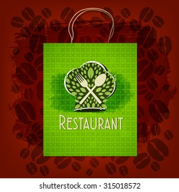 Bag Corporate identity Menu Restaurant Background coffee beans