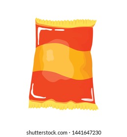 bag of crispy chips vector illustration