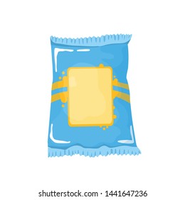 bag of crispy chips vector illustration