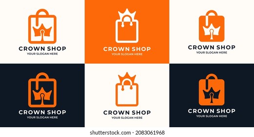 bag crown combination logo for shop inspiration