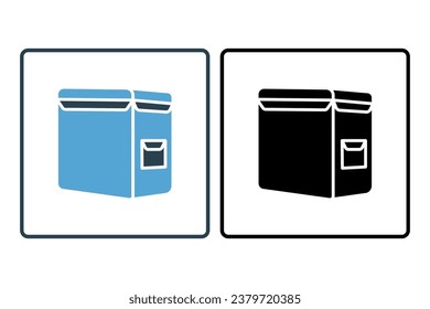 Bag Delivery. Icon related to Delivery. Suitable for web site design, app, user interfaces. Solid icon style. Simple vector design editable