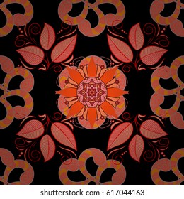 Bag design. Hand-drawn vector mandala with colored abstract pattern on a background.